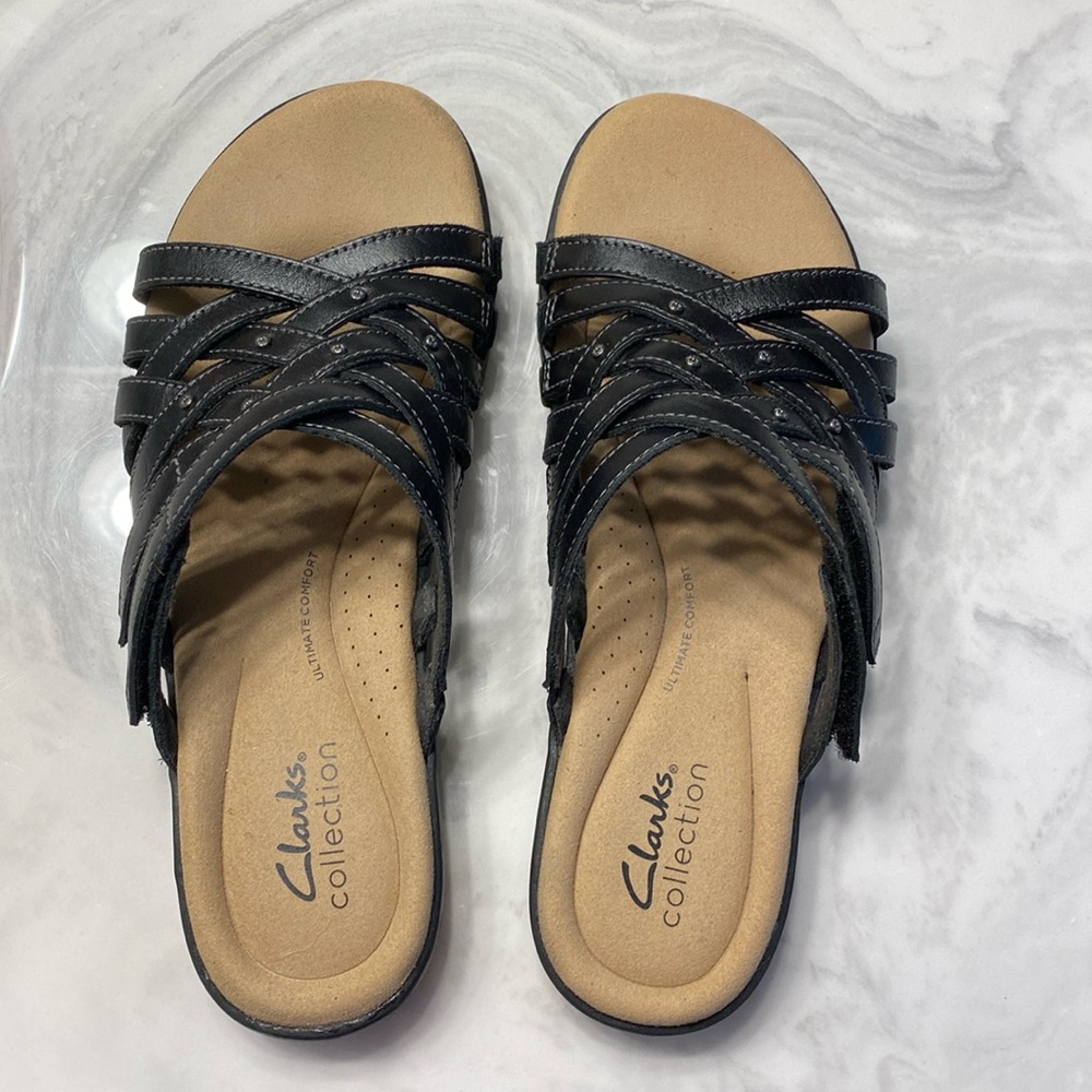 Clarks leather sandals size 7